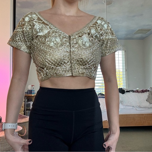 Other - Indian Gold Embroidered Blouse